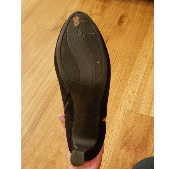 Marc Fisher Suede Black Ankle Boots - Picture 5 of 6